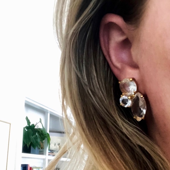 ✨HPx3!✨ Kate Spade Crystal Cluster Earrings - Picture 2 of 7